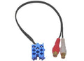 RTA Audio adapterkabel 2x RCA F - 8-polig blauw mini iso aux 0.1m
