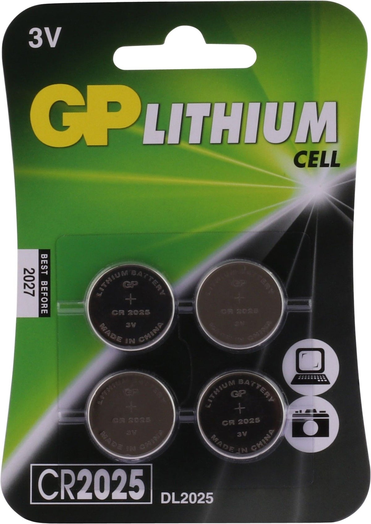 GP Lithium knoopcel CR2025 blister 1x4