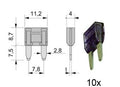 RTA steekzekering MINI 3A violet 10 stuks verpakt in blister