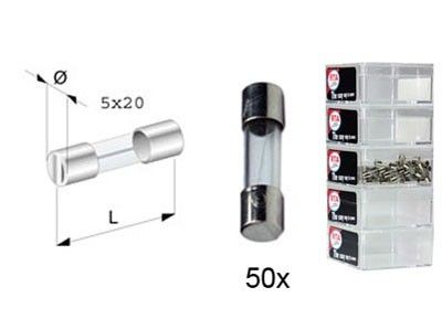 RTA glaszekering rapid type 5A 5x20 mm verpakking van 50 stuks