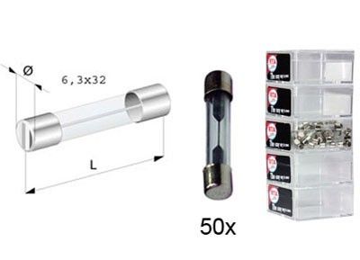 RTA glaszekering rapid type 5A 6x32 mm 50 stuks in een doosje
