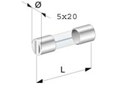 RTA Glaszekering, set 5x20 mm 3 STUKS, 2A,3A,5A