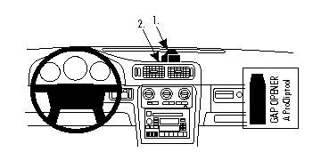 Brodit Extra-strength ProClip 213402 voor Volvo V70 1997-2000 en Volvo S70 1997-2000 - ProClip geplaatst in het voertuig