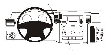 Brodit Extra-strength ProClip 213456 voor Mercedes Benz Sprinter 2007-2018 en Volkswagen Crafter 2007-2016 - productfoto zwarte ABS montagebasis