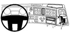 Brodit Extra-strength ProClip 213459 voor Volvo NH series 2009-2012, Volvo FM series 2009-2013 en Volvo FH series 2009-2012 - productfoto zwarte ABS montagebasis