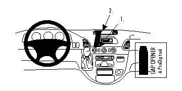 Brodit Extra-strength ProClip 213462 voor Mercedes Benz Sprinter 2000-2006 - productfoto zwarte ABS montagebasis