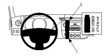 Brodit Extra-strength ProClip 213469 voor Nissan NV400 2012-2020, Opel Movano 2011-2019 en Renault Master 2011-2019 - productfoto zwarte ABS montagebasis