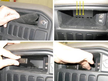Brodit Extra-strength ProClip 213474 voor Scania R-series 2010-2016 en Scania G-series 2010-2018 - montagepositie op dashboard