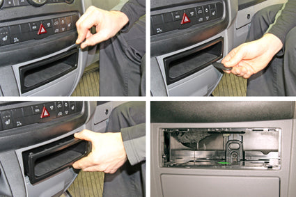 Brodit Extra-strength ProClip 213491 voor Mercedes Benz Sprinter 2007-2018 en Volkswagen Crafter 2007-2016 - montagepositie op dashboard