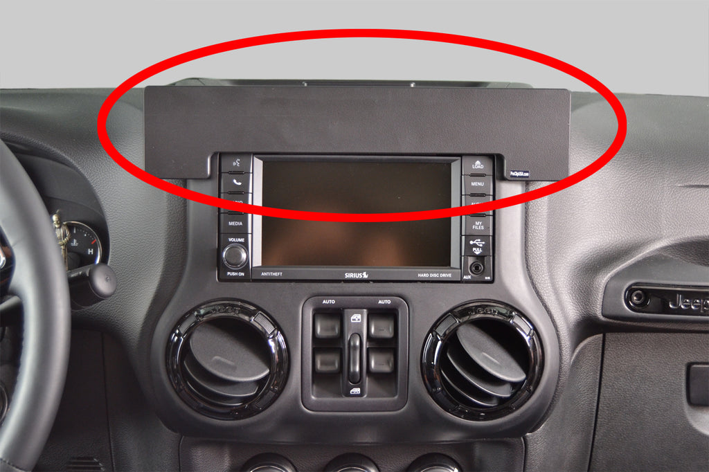 Brodit Extra-strength ProClip 213495 voor Jeep Wrangler 2011-2018 - productfoto zwarte ABS montagebasis