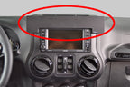 Brodit Extra-strength ProClip 213495 voor Jeep Wrangler 2011-2018 - productfoto zwarte ABS montagebasis