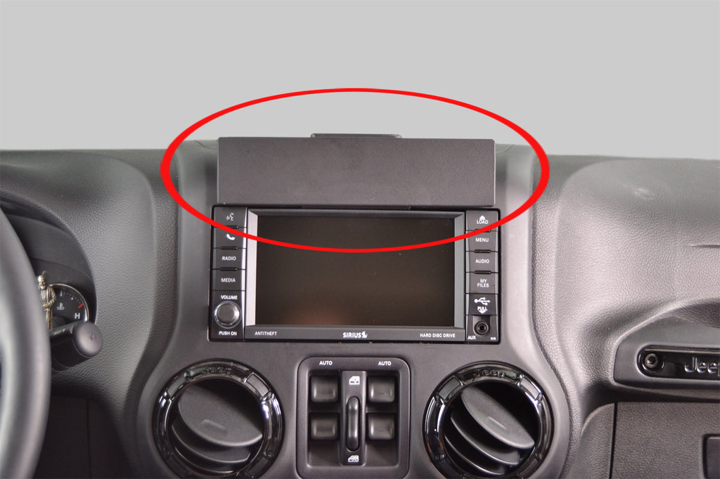 Brodit Extra-strength ProClip 213499 voor Jeep Wrangler 2011-2018 - productfoto zwarte ABS montagebasis