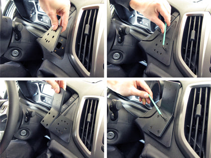 Brodit Extra-strength ProClip 213509 voor Ford Transit 2014-2019 - detail van dashboardmontage