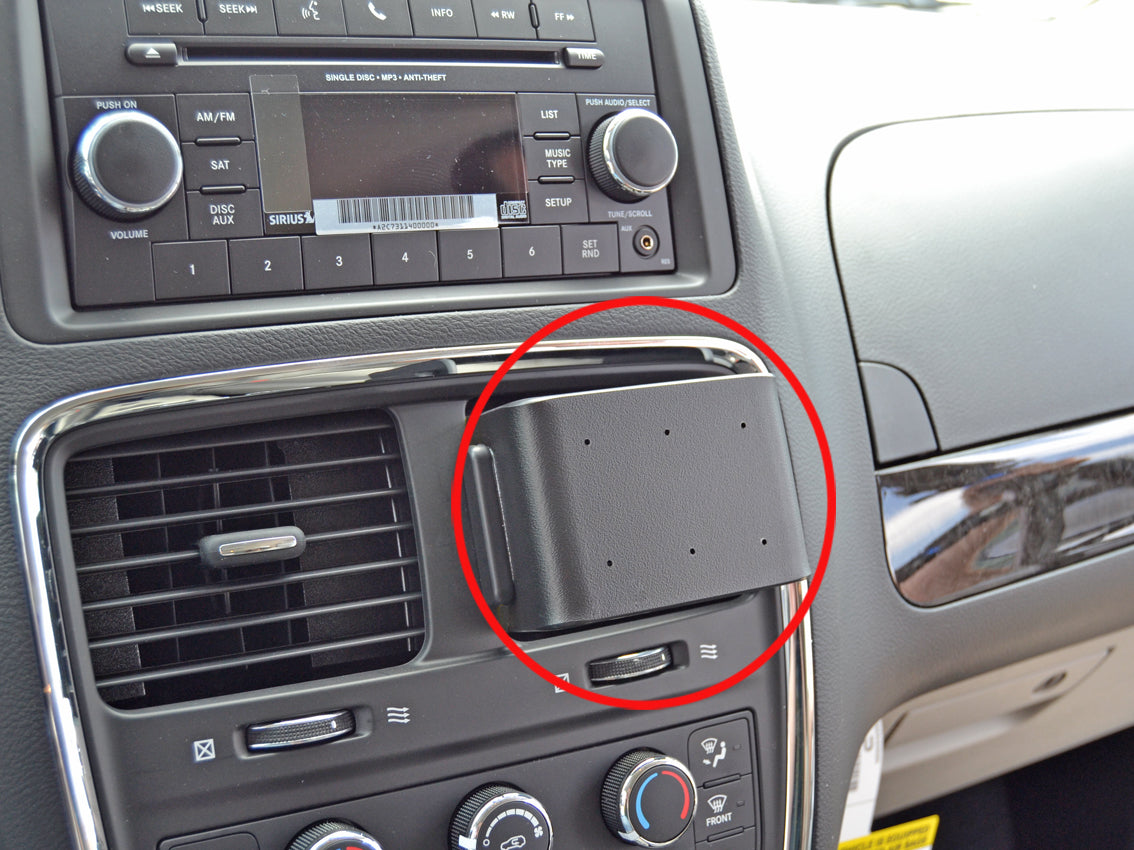Brodit Extra-strength ProClip 213513 voor Dodge Grand Caravan 2011-2020 - productfoto zwarte ABS montagebasis