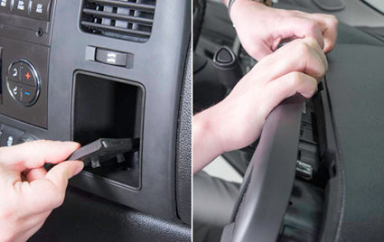 Brodit Extra-strength ProClip 213519 voor Chevrolet Silverado 2500/3500 Series 2007-2014, Chevrolet Silverado 1500 Series 2007-2013 e.a. - montagepositie op dashboard