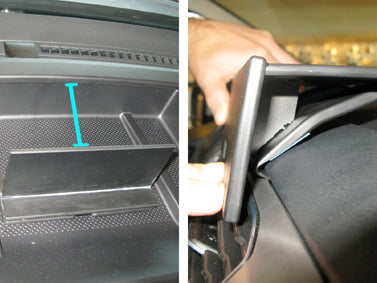 Brodit Extra-strength ProClip 213533 voor Volkswagen Caddy Life 2016-2020 en Volkswagen Caddy 2016-2020 - montagepositie op dashboard