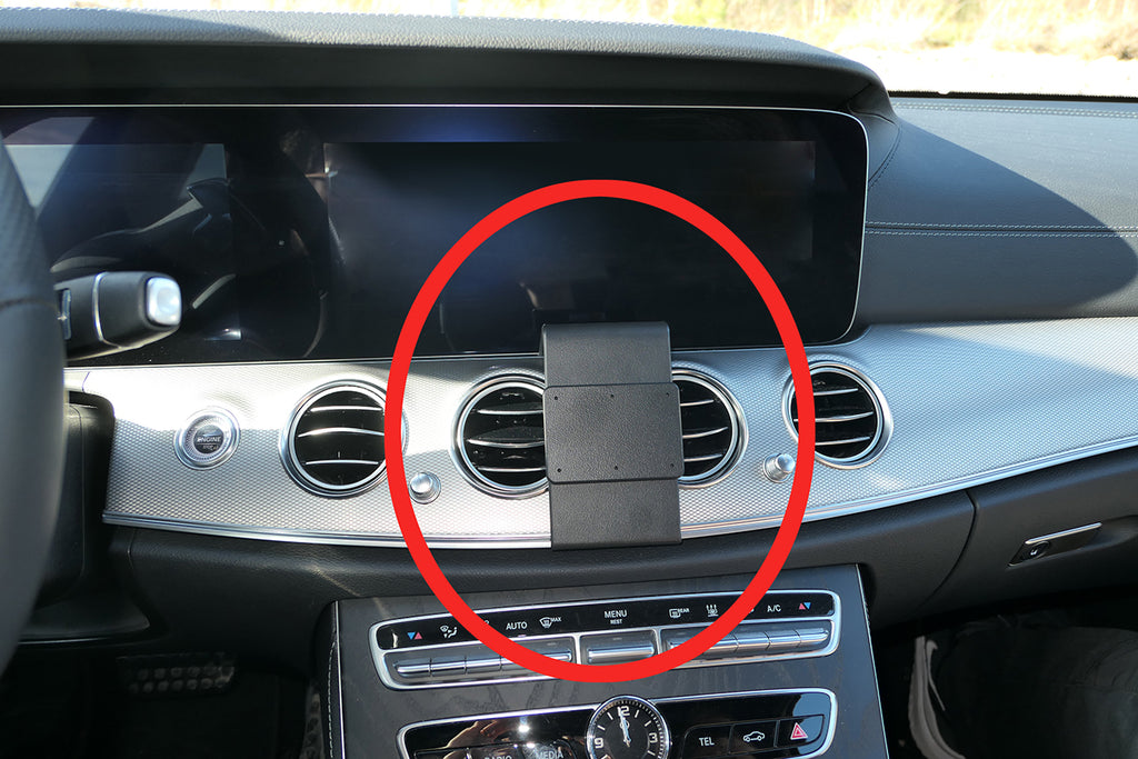 Brodit Extra-strength ProClip 213538 voor Mercedes Benz E-Class, Stationwagon 2018-2023, Mercedes Benz E-Class, Sedan 2018-2023 e.a. - productfoto zwarte ABS montagebasis
