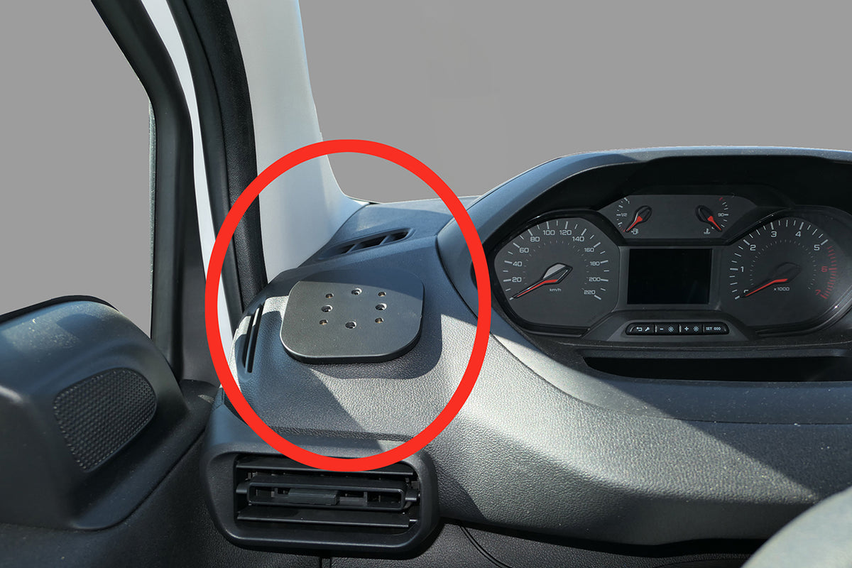 Brodit Extra-strength ProClip 213553 voor Citroen E-Berlingo 2025-2026, Citroen Berlingo III 2019-2026 e.a. - productfoto zwarte ABS montagebasis