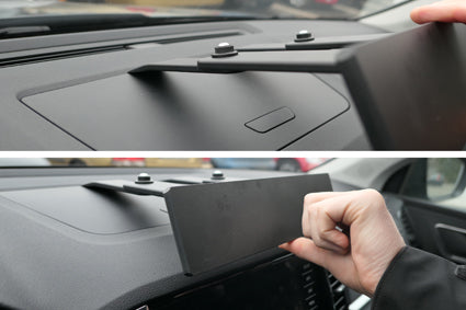 Brodit Extra-strength ProClip 213560 voor Skoda Kodiaq 2017-2023 en Skoda Karoq 2018-2026 - montagepositie op dashboard