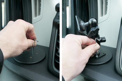 Brodit Extra-strength ProClip 213566 voor Ford Transit 2020-2026 - detail van dashboardmontage