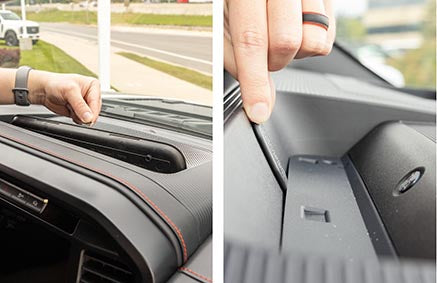 Brodit Extra-strength ProClip 213584 voor Ford F-Series 150 2024-2026 - montagepositie op dashboard