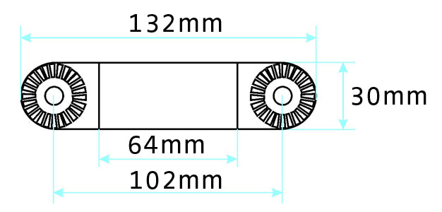 Brodit pedestal mount verlengarm 132 mm voor verstelbare Pedestal Moun - productfoto 2