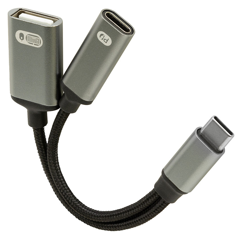 Brodit USB-C splitter met USB-A data | 216478 - productfoto 1