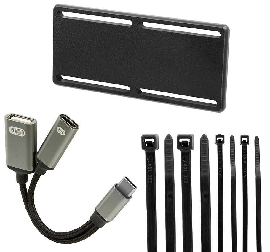 Brodit USB-C splitter met USB-A data | 216479 - productfoto 1