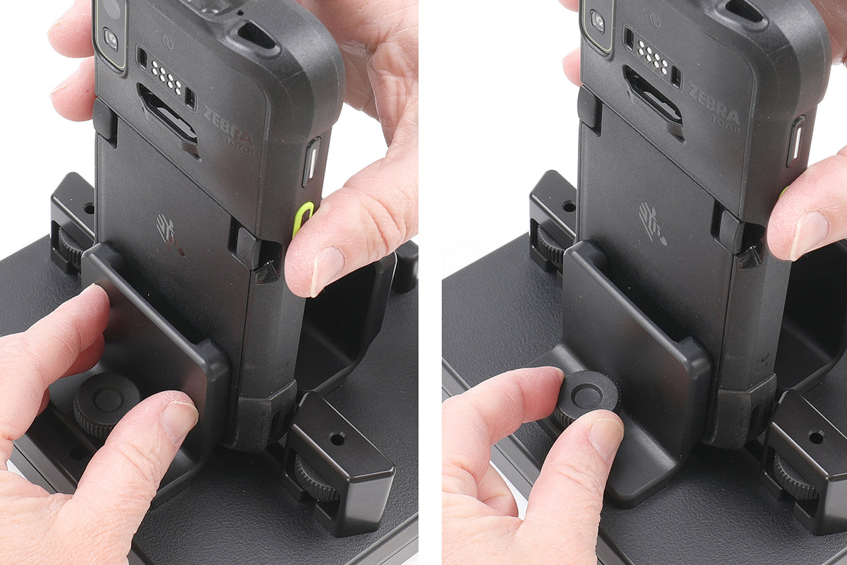 Brodit ProAdapt universeel USB-C-laadstation met 2 sleuven en handknoppen | 217230 - productfoto 2