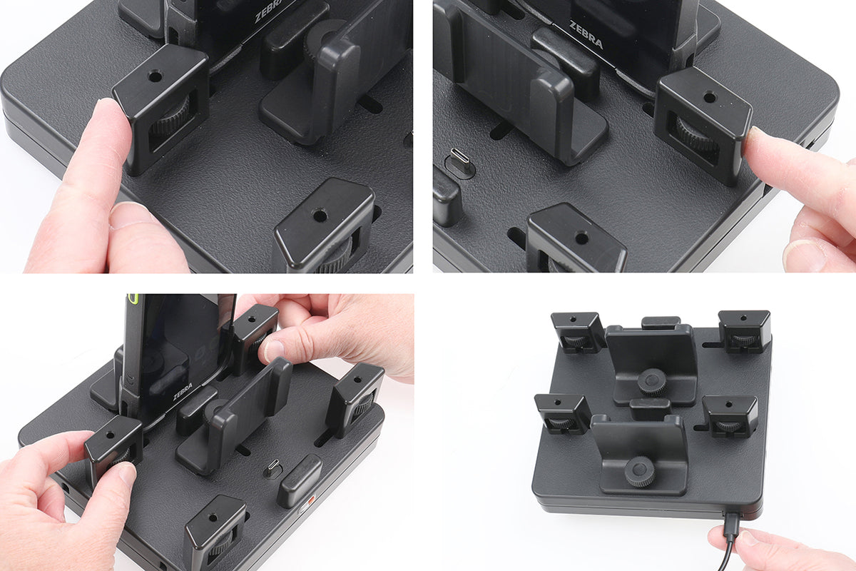 Brodit ProAdapt universeel USB-C-laadstation met 2 sleuven en handknoppen | 217230 - productfoto 3