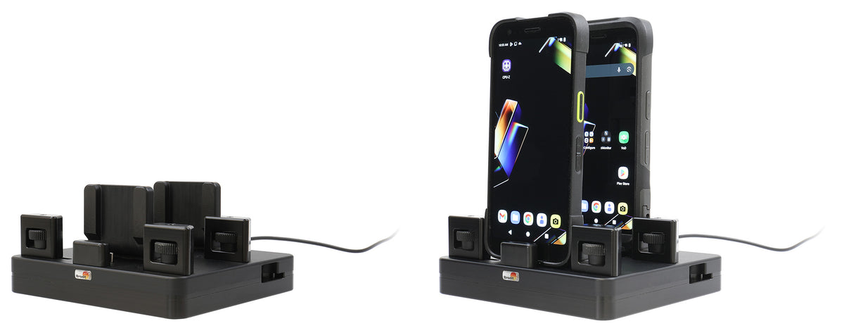 Brodit ProAdapt universeel USB-C-laadstation met 2 sleuven en handknoppen | 217230 - productfoto 5