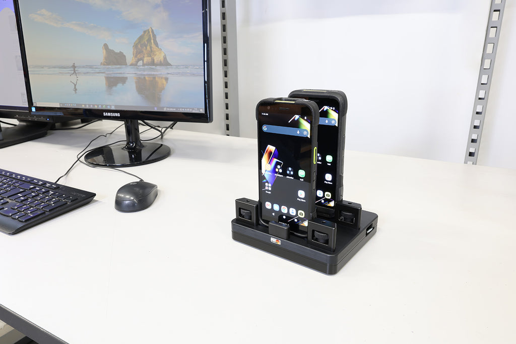 Brodit ProAdapt universeel USB-C-laadstation met 2 sleuven en handknoppen | 217230 - productfoto 13