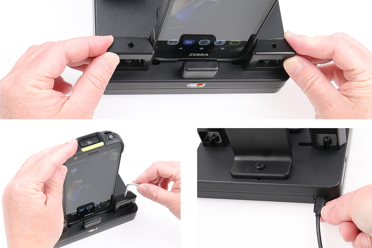 Brodit ProAdapt universeel USB-C-laadstation met 2 sleuven en inbusschroeven | 217287 - productfoto 3