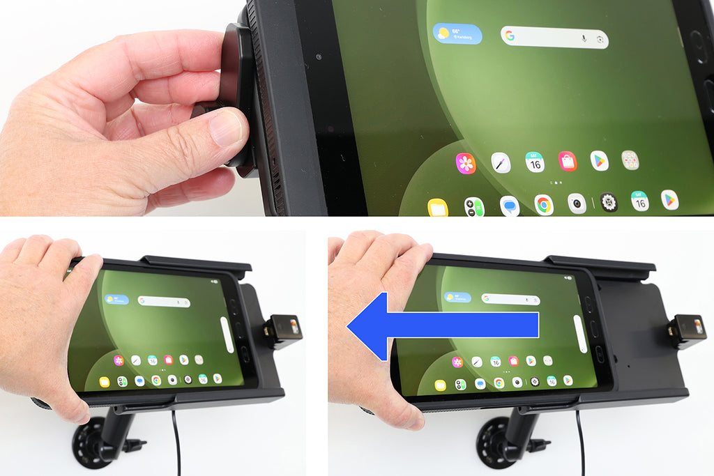 Brodit USB-C 3.1 houder Samsung Tab Active 5 met originele hoes en borgvergrendeling (spring-lock) | 217322 – foto 4