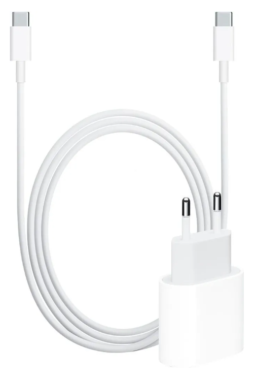 Apple 20W + USB-C - C 2m Braided wit (PD 2.0) 230V-lader