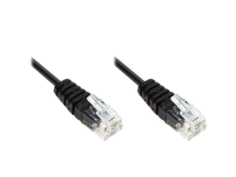 ISDN aansluitkabel, 2x RJ11 Stekker,4 aderig, rond, 0.6 met