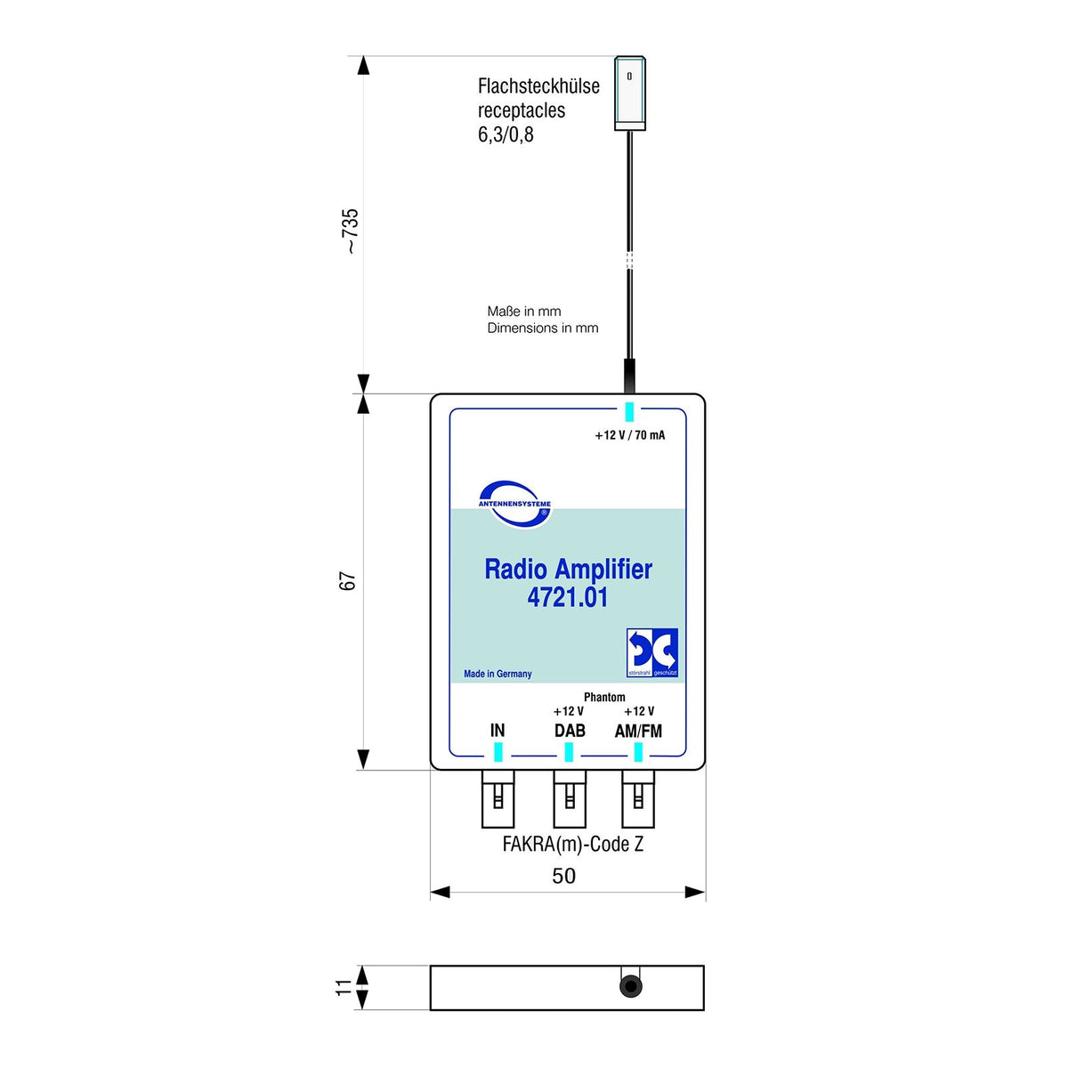Antenne-splitters en signaalversterkers 24034721.01 voor universele toepassing