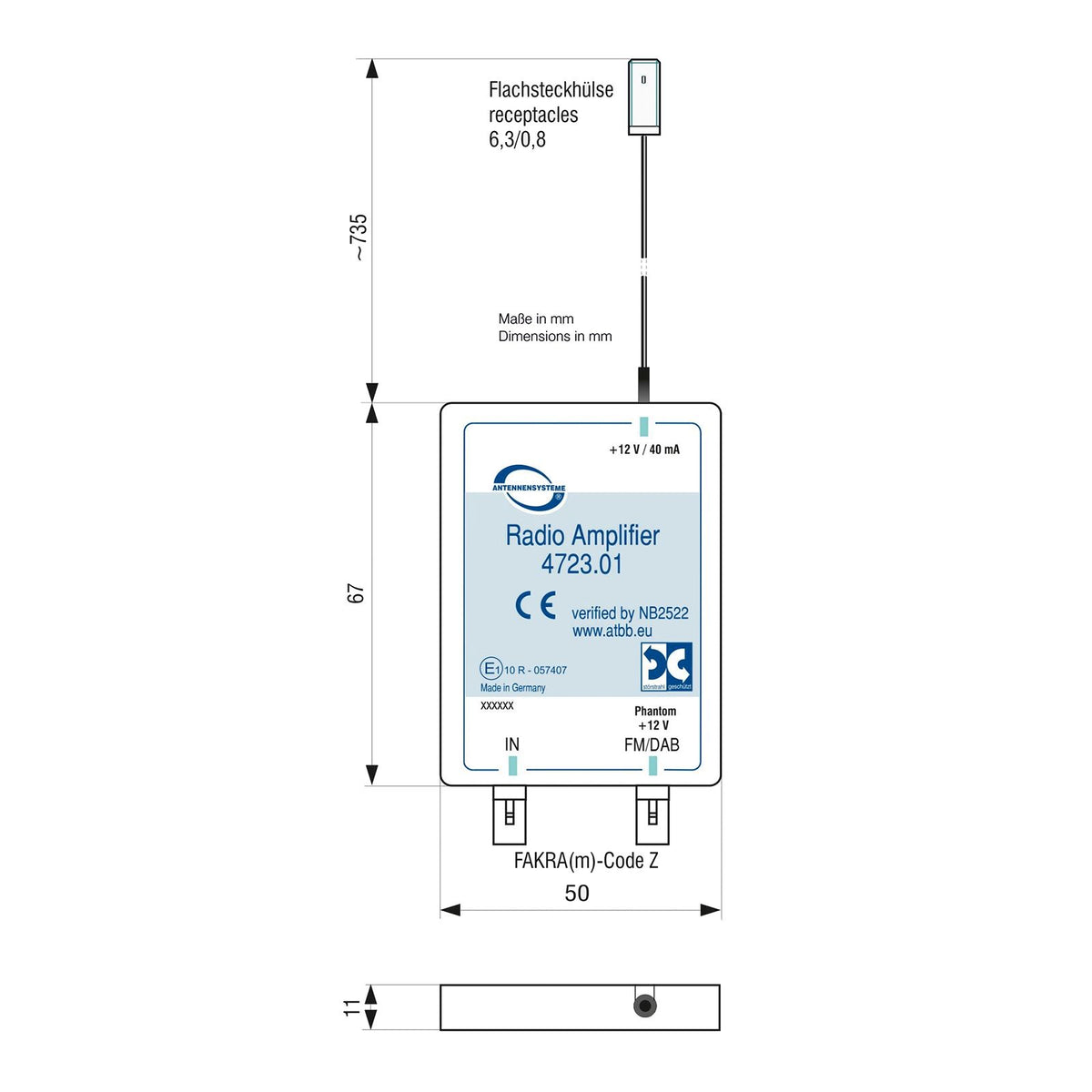 Antenne-splitters en signaalversterkers 24034723.01 voor universele toepassing
