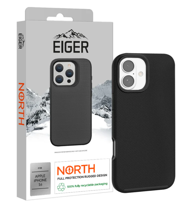 Eiger North Case Apple iPhone 16 - zwart voor Apple iPhone 16 (2024)