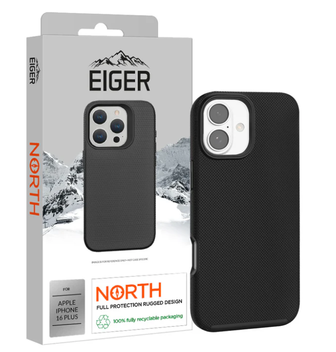 Eiger North Case Apple iPhone 16 Plus - zwart voor Apple iPhone 16 Plus (2024)