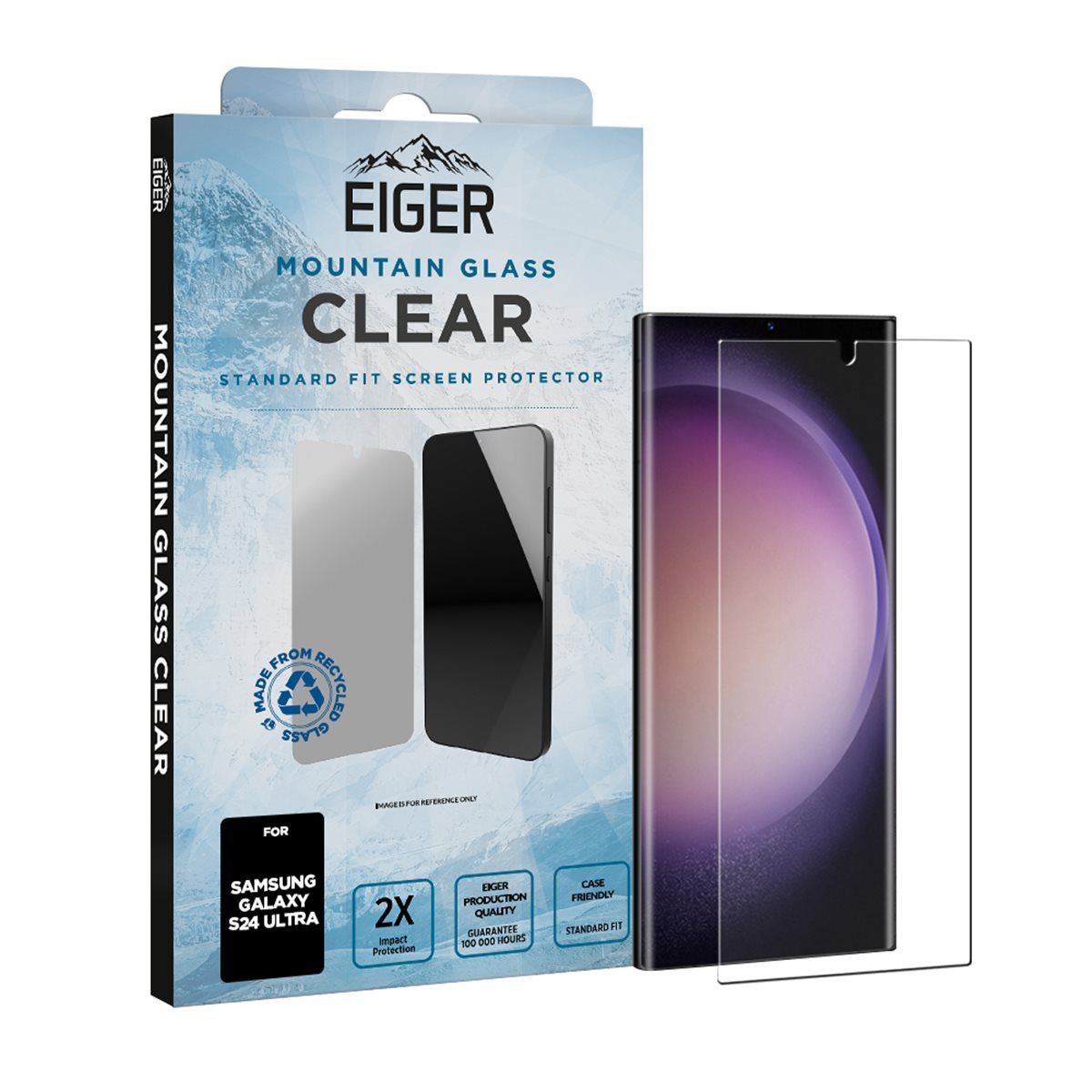 Eiger Mountain Glass Samsung Galaxy S24 Ultra - transparant voor Samsung Galaxy S24 Ultra (2024)