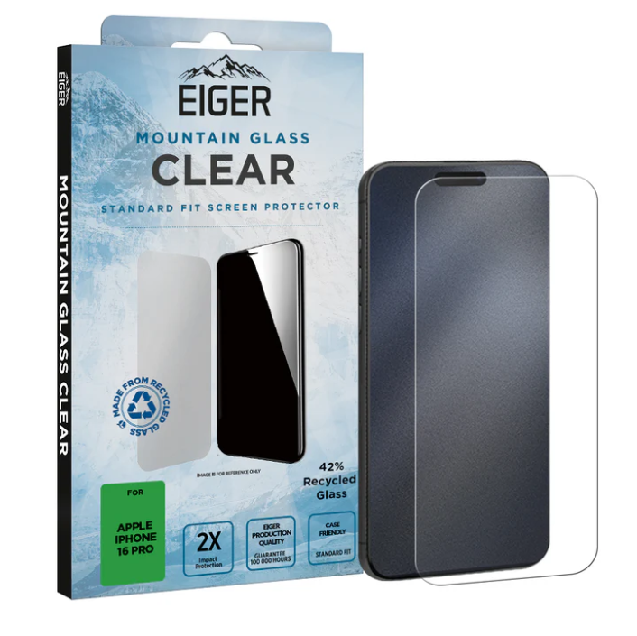 Eiger Mountain Glass Apple iPhone 17/ 17 Pro/ 16 Pro voor Apple iPhone 16 Pro (2024)