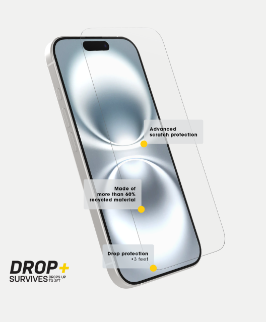OtterBox Premium Glass 9H Apple iPhone 16 - glashelder voor Apple iPhone 16 (2024)