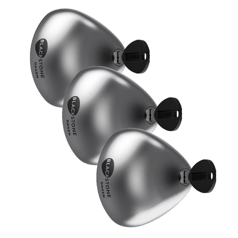 Daken Blackstone Silver Combo veiligheidsslot, 3 stuks 6 sleutels