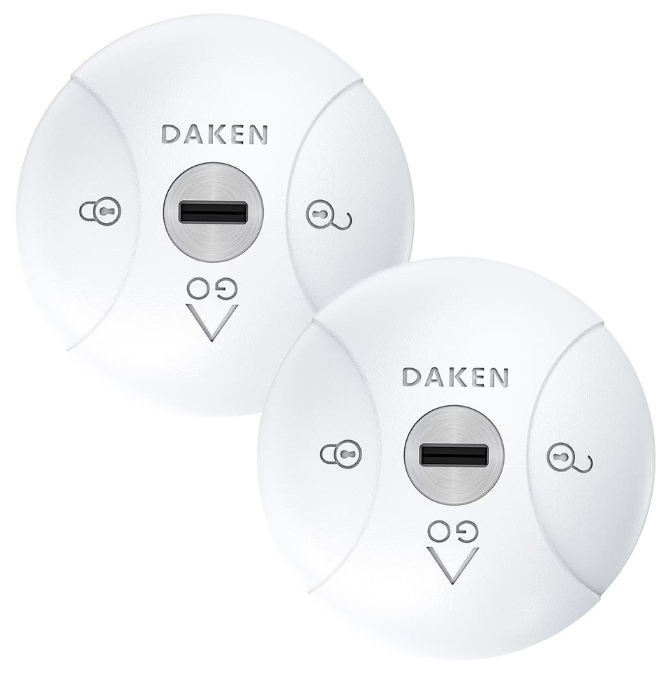 Daken Saturn GO veiligheidsslot wit 2x met 4 sleutels