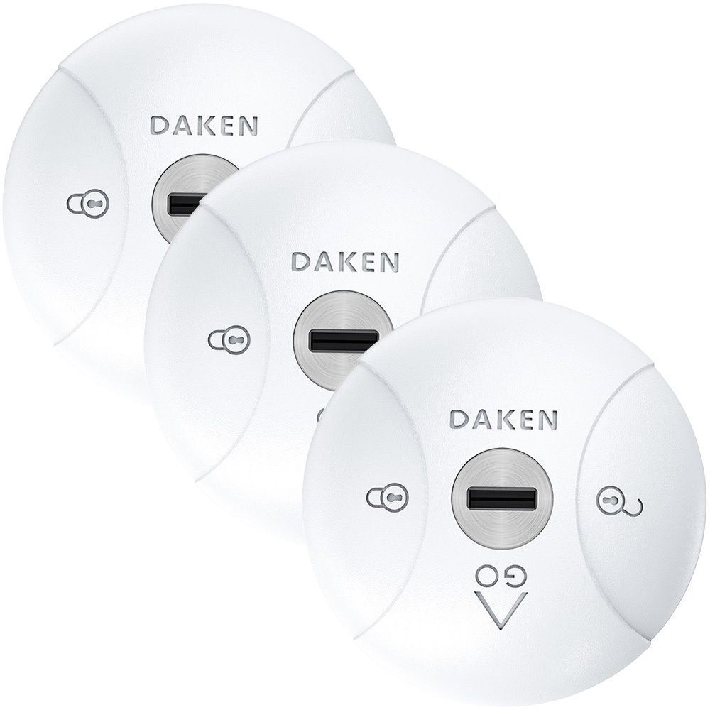 Daken Saturn GO veiligheidsslot wit 3x met 6 sleutels