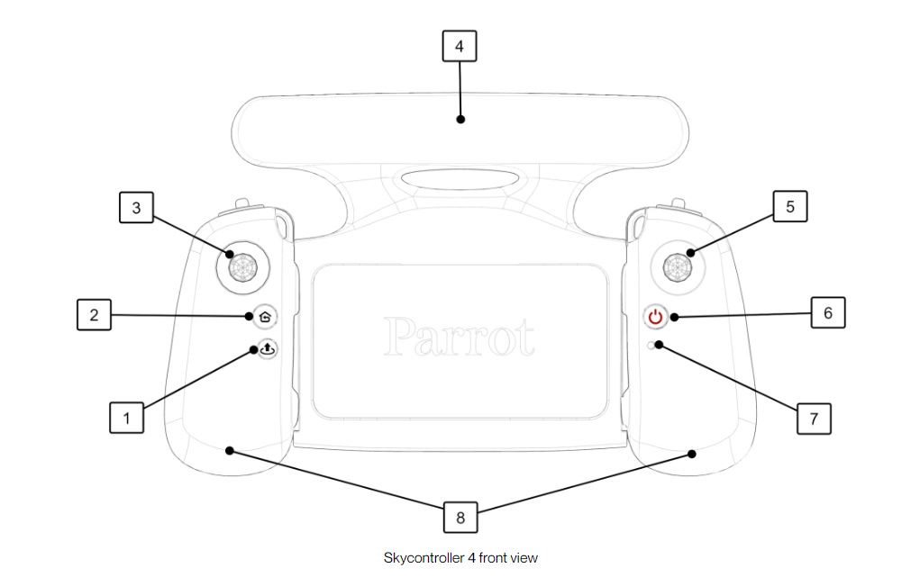 Parrot Skycontroller 4 losse afstandsbediening, zwart