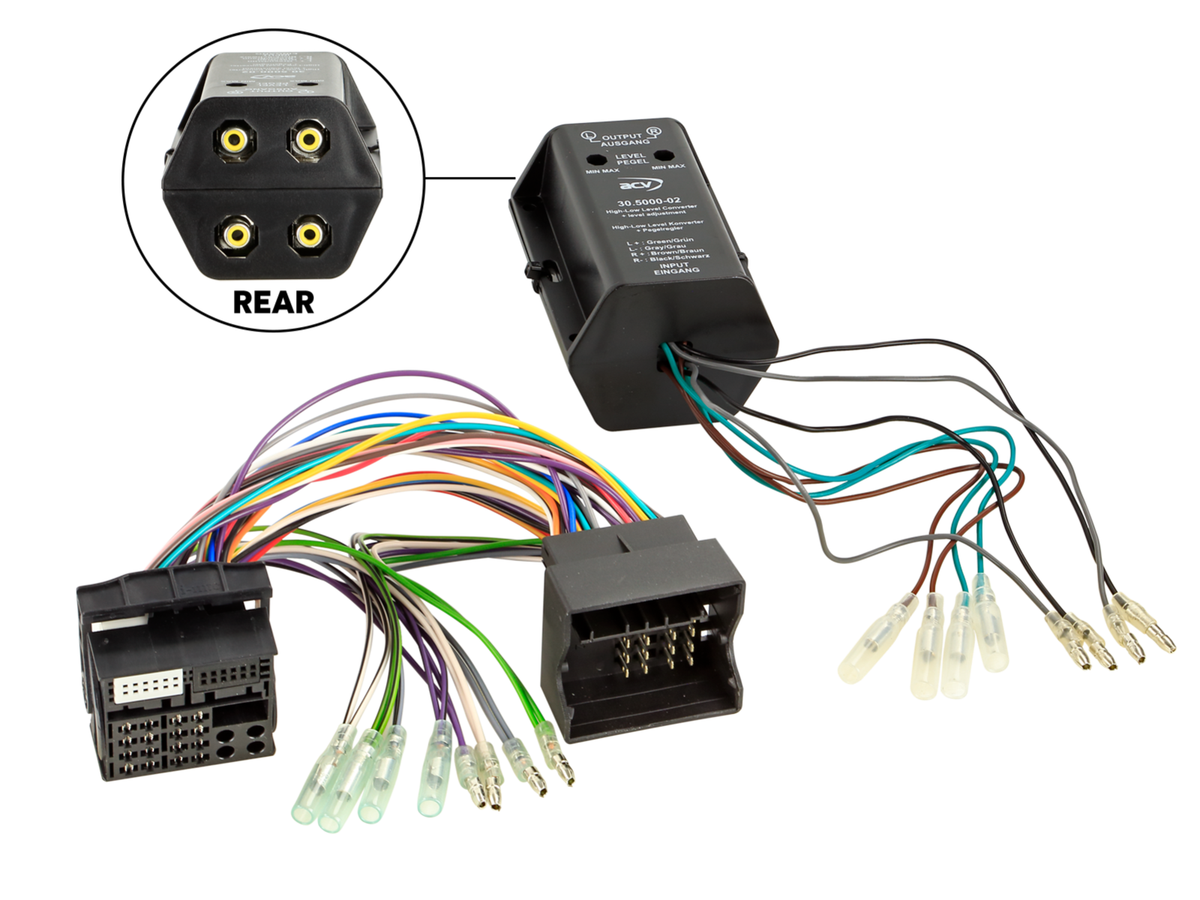 RTA universele high/low-adapter voor autoradio zonder lijnuitgang
