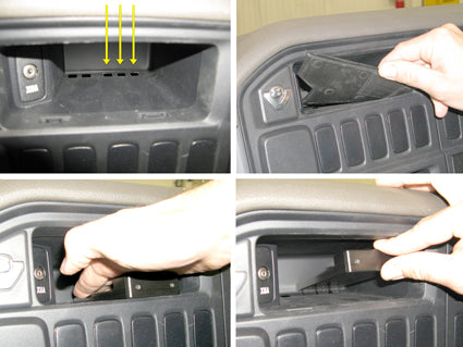 Brodit Extra-strength ProClip 313475 voor Scania R-series 2010-2016 en Scania G-series 2010-2018 - montagepositie op dashboard