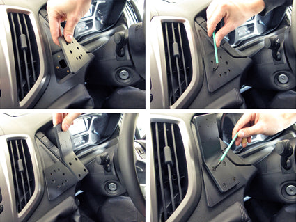 Brodit Extra-strength ProClip 313509 voor Ford Transit 2014-2019 - detail van dashboardmontage